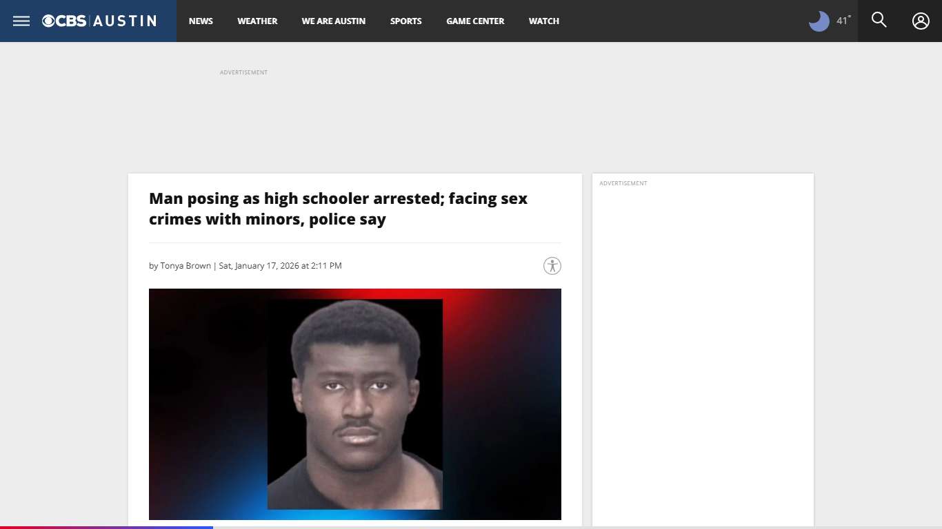 Man posing as high schooler arrested; facing sex crimes with minors, police say