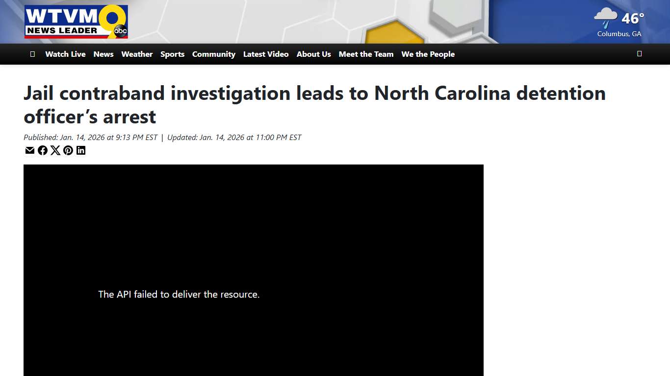 Jail contraband investigation leads to North Carolina detention officer’s arrest